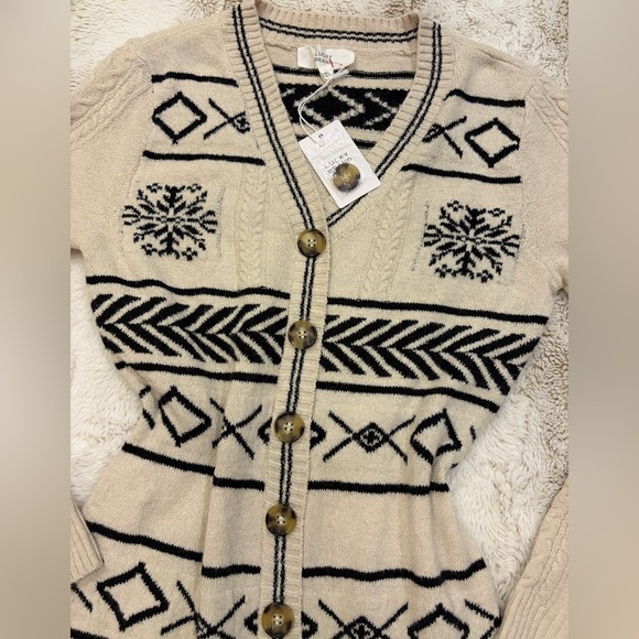 🆕 NWT Lucky Brand Cozy Nordic🎿Sweater Dress Cardigan | Size S - Picture 4 of 12